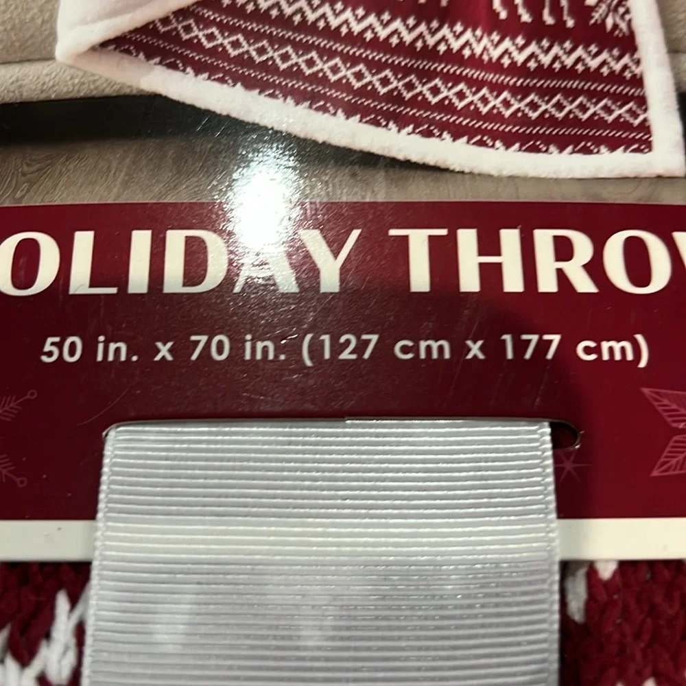 Fleece & jacquard throw!